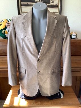 CIRCLE S Men’s Western Polyester BLAZER Sport Coat 42L YELLOWSTONE John Dutton🐴
